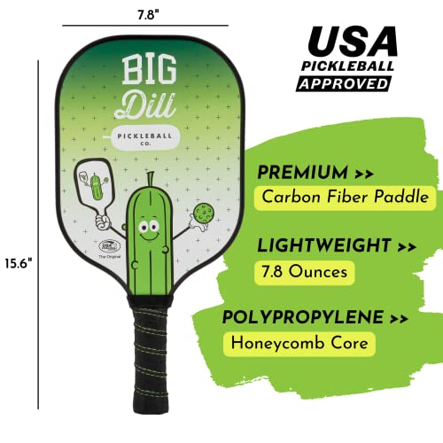 Original Carbon Fiber Pickleball Paddles Set with 2 Paddles, 2 Pickleb – Big Dill Pickleball Co.