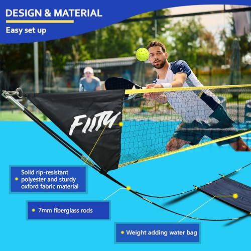 FIITY-Indoor & Outdoor-Mini Portable Pickleball Net, Easy Setup for Hallway, Driveway, Backyard, No Tools or Stakes Required