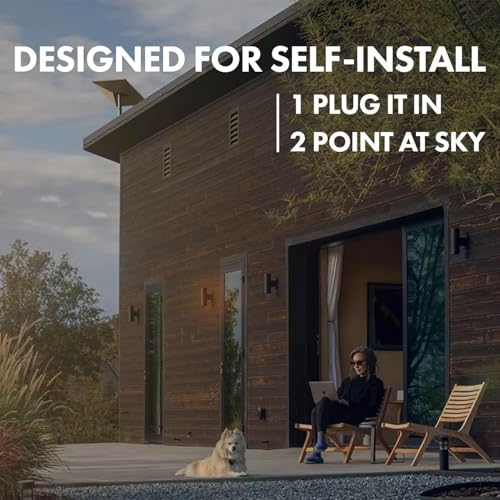 Starlink Gen 3 Standard Kit – Satellite Dish with Wi-Fi 6 Router – High-Speed, Low-Latency Internet for Rural Areas, Remote Homes, and Residential Use