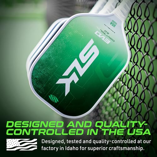 Selkirk Sport SLK Evo Control MAX Pickleball Paddle | G8 Power Carbon Fiber Pickleball Paddle Face with Spinflex Surface and Rev-Control Polymer Core | Control Green Max
