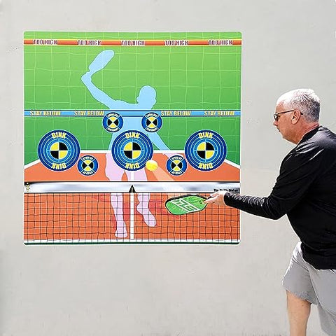 Master Pickleball Training with Our Dink Train Pad - Wall Rebounder Aid | Perfect Your Forehands, Backhands, Dinks, Volleys | Transform Any Wall into Your Personal Pickleball Training Court