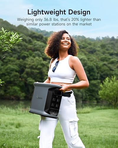 AMPACE Andes 1500 Power Station 2400W(Surge 3600W) Solar Generator, 1462Wh Solar Power Station, 1800W A-Boost Fast Charging, APP Control, Emergency Power for Home, Camping, Outdoor Battery Backup