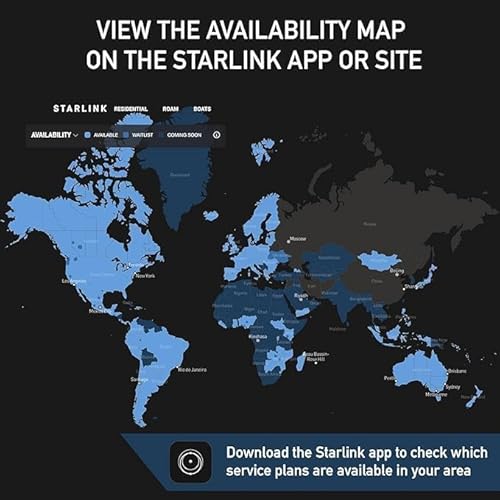 Starlink Gen 3 Standard Satellite Internet Kit – Dish with Wi-Fi 6 Router + Extra 75FT Cable – High-Speed, Low-Latency Internet for Rural and Remote Homes