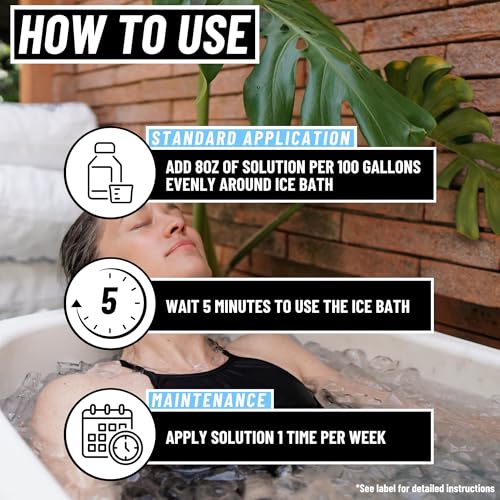 BubbyShine, 5in1 Weekly Cold Plunge Water Treatment - HOCl Cold Plunge Cleaner, Ice Bath Cleaner, Water Stabilizer For Cold Plunge Ice Pod, Clarifier Softener Chemicals, Ice Bath Accessories, 1 Gallon