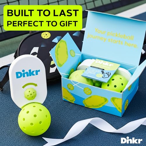 Dink’r Pickleball Training Device 2.0 – Solo Trainer for Home Practice | 10-Foot Auto-Lock Cord, Quick-Switch Ball System, Dual Mounting Plates | Fun Gift for Pickleball Players & Families