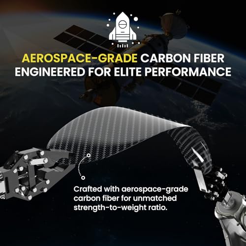 Welnove Detachable Carbon Fiber Insoles - Aerospace-Grade Carbon Fiber - Lightweight - Breathable Fabric - High Arch Support - Running, Pickleball, Basketball & Daily Wear