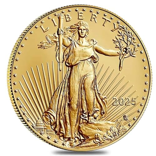 2025 American Gold Eagle 1/10th Ounce Coin .9167 Fine in Black Tetra Holder - Smyrnacoin - Dollar Uncirculated