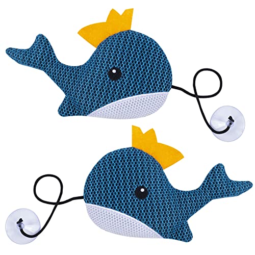 Hot Tub Scum Absorber Whale - 2 Pack Oil Absorbing Hot Tub Floating Sponge Cleaner Absorber, Keeps Water Clear, Reusable Pool Scum Absorber Hot Tub Spa Accessories