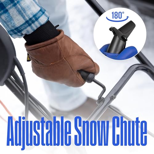 Snow Blower, 20 Inch Corded Electric Snow Blower, Snow Blowers,120V/60HZ,15 Amp & 3100 RPM Motor, 30FT Throwing Distance, 180° Rotating Chute, Snowblower for Driveway Sidewalk (Blue)