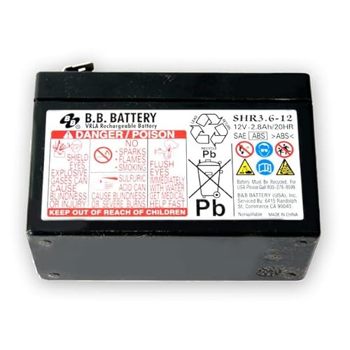 Honda 12V 3.6Ah Sealed Lead Acid Battery, Maintenance-Free AGM Battery for Honda Lawn Mowers, F1/F2 Terminal, 4.02x1.89x2.58 Inches (31500-VH7-801)