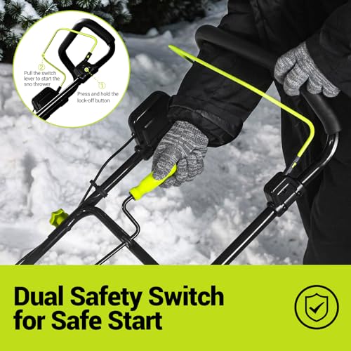 Cordless Snow Blower: DEKOPRO 40V|20-Inch Cordless Snow Thrower, Electric Snow Removal with Adjustable Chute, LED Light, Electric Snow Blower with 25ft Throw Distance