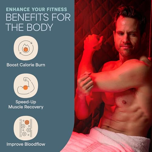 Lifepro Revivify Deluxe Sauna with Red Light Therapy – Full Body Steam Room with 2.6L Steamer, Adjustable Heat Levels & Essential Oils – Easy-to-Use Portable Infrared Sauna for Home