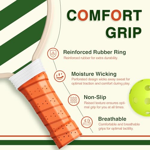 Sprypals Pickleball Paddles Set of 4,USAPA Approved Pickleball Paddle Cute Pickleball Set with 4 Pickleball Paddles, 4 Indoor & Outdoor Balls and 1 Carry Bag, Pickle Ball Set for Men Women Beginners