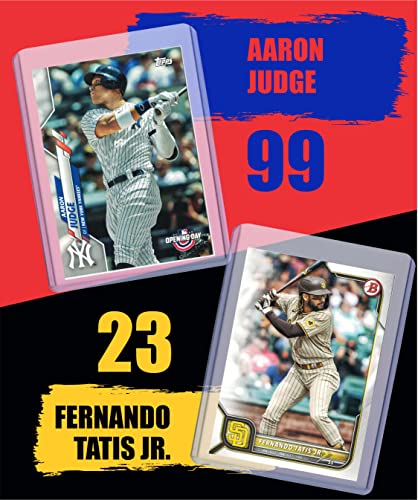 Baseball Cards: Aaron Judge, Shohei Ohtani, Mike Trout, Ronald Acuna Jr., Bryce Harper, Juan Soto, Fernando Tatis Jr. Assorted Card Gift Pack