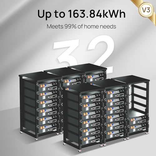 ECO-WORTHY Home Off-Grid Solar Power System: 10KW 120V/240V Output+ 15.36kWh UL1973&UL9540A Certified Lithium Battery (3 * 48V100Ah)+ 4920W Solar Panel (12 * 410W)，Complete Off-Grid Solar Kit