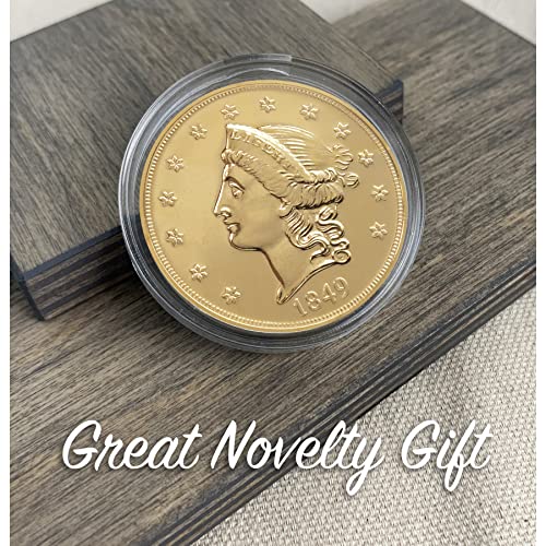 1849 P Liberty $20 Double Eagle Tribute by American Coin Treasures - Gold-Layered Mint State Collectible Display Piece