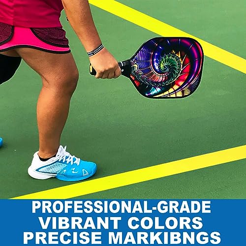 PLAYGOGYM Pickleball Court Line Tape, 328FT, 2in Wide, Outdoor Temporary Court Marking Kit (Yellow)