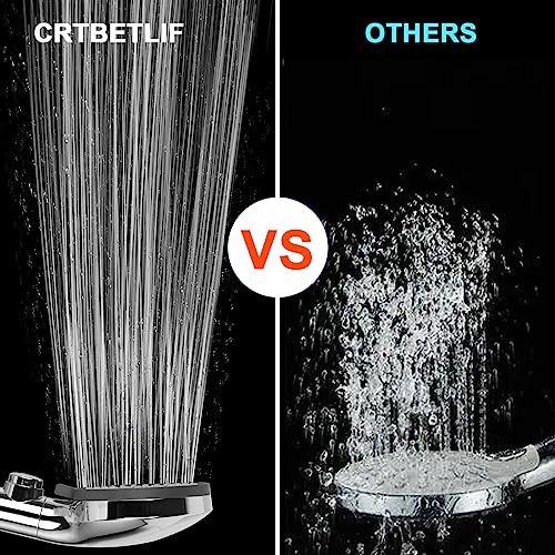 RV Shower Head with Hose, High Pressure 5 Mode Shower head Replacement, Shower Head for RV/Campers, Travel Trailer, Motorhome for Water Saving, Handheld Shower Head Holder and Hose, On Off Switch