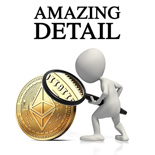 innoGadgets Physical Ethereum Coin Plated with 24-Carat Gold. A Real Collector‘s Item with Protective case