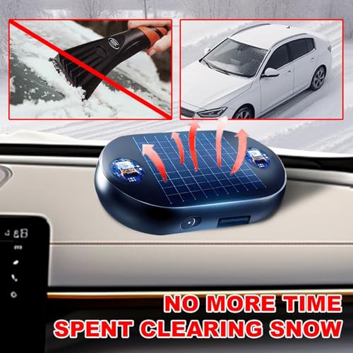 4pcs AntiFreeze Electromagnetic Car Snow Removal Device, Solar Electromagnetic Car Snow Removal Device, Portable Ca r Defroster,Fast and Efficient Vehicle Microwave Deicing Instrument for Ice Scraping