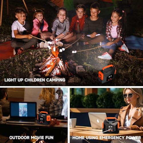 Portable Power Station for Camping, 150W 146Wh Portable Generator for Home & Outdoor Use, Quiet Power Bank with AC Outlet for Laptop, Travel, Emergency, CPAP & Backup