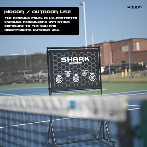 shark athletics Pickleball Practice Rebounder Backyard & Indoor - Portable Pickleball Rebounder - Premium Pickleball Practice Board - Pickleball Wall for Practice - Pickleball Backboard (Easy Setup)