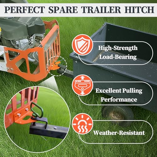 Zero Turn Lawn Mower Trailer Hitch, Riding Mower Trailer Hitch Compatible with Bad Boy Husqvarn Scag Craftsman Cub Cadet, Heavy Duty Steel Golf Cart Hitchs Replacement for Bad Boy Mowers Accessories
