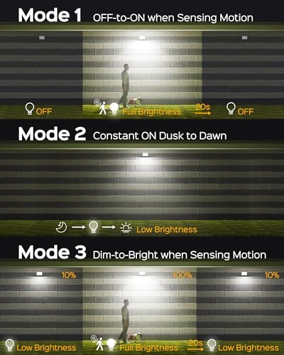 SUPERDANNY Solar Outside Lights with 113 Bright LEDs 7000K, Motion Sensor Outdoor Flood Lights Dusk to Dawn with 16ft Cable IP65 Waterproof, Security Light for Garden Barn Porch 2 Pack