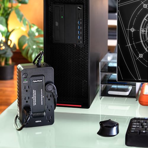 CyberPower ST425 Standby UPS Battery Backup and Surge Protector, 425VA/260W, 8 Outlets, Compact, UL Certified