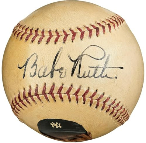 Magnificent Babe Ruth Single Signed 1948 American League Baseball PSA DNA COA - Autographed Baseballs