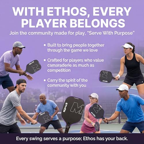 M1 Ethos Pickleball Paddles: USAP and PBCor.43 Approved, 16 MM, Elongated, Thermoformed, T700 Raw Carbon Fiber, Strong Power, Control, and Spin, Superior Paddle Ideal for Beginners to Advanced Players