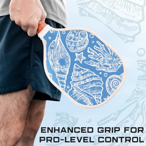 Pickleball Paddles, Lightweight Graphite Pickleball Paddle Set of 2, Pickleball Racket w/Polypropylene Honeycomb Core, Cushion 4.8In Grip and 4 Pickleballs for Beginners/Intermediate Players