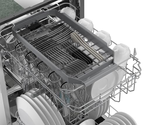 Sharp SDW4523MS 18-Inch Built-In Dishwasher, Stainless Steel, 47 dB, Third Rack, 8 Place Settings, 6 Wash Cycles