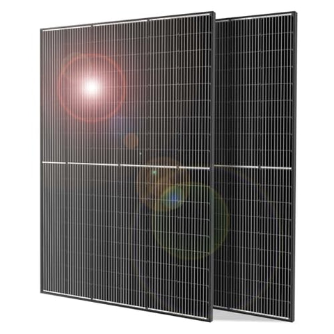DOKIO 800W (2×400W) Monocrystalline Solar Panels (31V per Panel) for Charging 12/24V Devices, 3 m Cable, Ideal for Yard/Garden, Shed/Patio/Greenhouse Power, Off-Grid Battery Charging