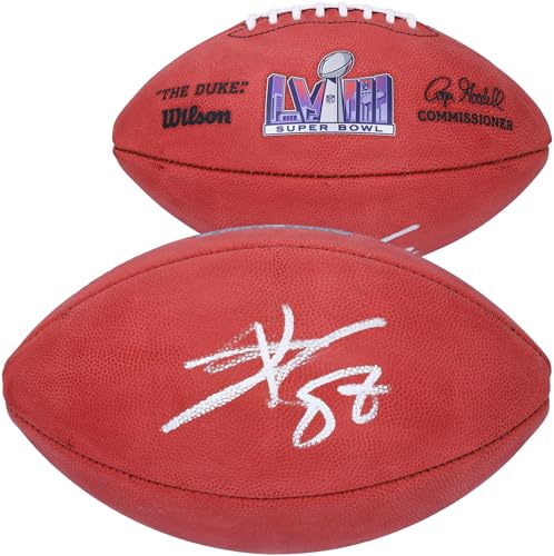 Travis Kelce Kansas City Chiefs Autographed Super Bowl LVIII Duke Football - Autographed Footballs