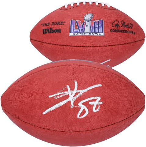 Travis Kelce Kansas City Chiefs Autographed Super Bowl LVIII Duke Football - Autographed Footballs