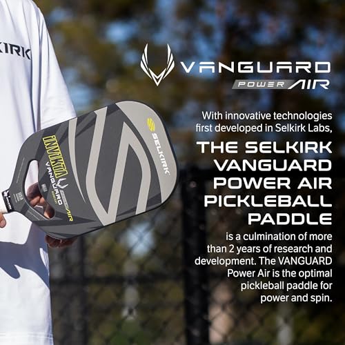 Selkirk Sport Vanguard Power Air Pickleball Paddles | Carbon Fiber Pickleball Paddle | 360 Proto Molding & Flexfoam Perimeter | Designed for Ultimate Power & Control | Epic | Black & Red