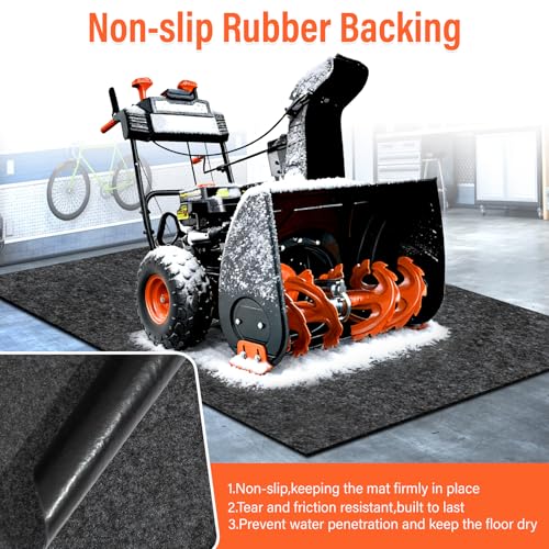 5 x 3 Ft Snow Blower Mat,Absorbent Snow Blower Floor Mat for Keep The Floor Tidy and Free of Damage