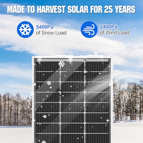 ECO-WORTHY 1.6KWH Complete Solar Panel Kit 400W 12V for RV Off Grid: 400W Solar Panels + 40A MPPT Charge Controller +12V 100Ah Lithium Battery + 1100W Solar Power Inverter + Bluetooth Module