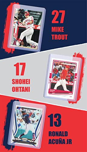 Baseball Cards: Aaron Judge, Shohei Ohtani, Mike Trout, Ronald Acuna Jr., Bryce Harper, Juan Soto, Fernando Tatis Jr. Assorted Card Gift Pack