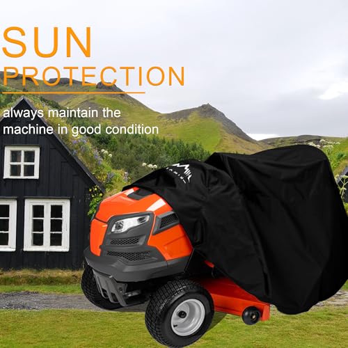 Himal Outdoors Riding Lawn Mower Cover - Tractor Cover Fits Decks up to 54" Heavy Duty Protector, 420D Polyester Oxford Universal Fit with Drawstring
