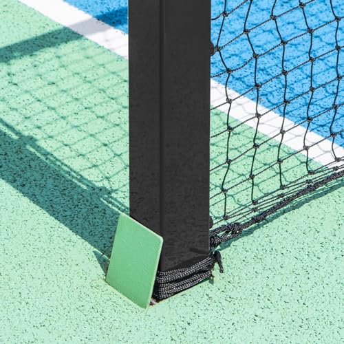 Vermont Pickleball Posts | Regulation Size, Weatherproof Steel Posts with Optional Ground Sockets - Posts Only (Flip Top Steel Ground, Black, Square)