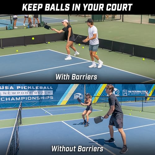 GoSports Pickleball Ball Barrier 3 Pack - Brandable Court Dividers for Pickleball Courts