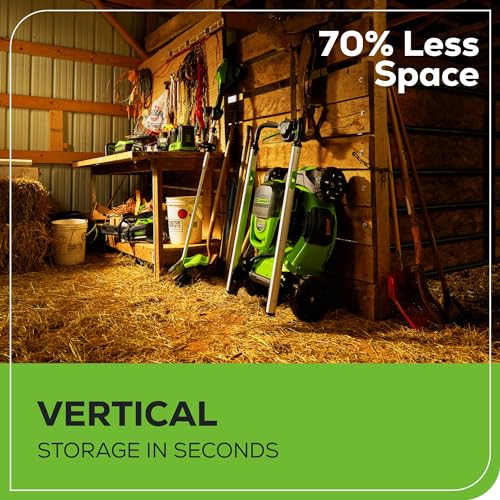 Greenworks 60V 21" Self-Propelled Cordless Lawn Mower, Brushless Motor, LED Lights, Includes 2X 4.0Ah Batteries & Rapid Dual-Port Charger(75+ Tool Compatibility, 45Min Runtime)