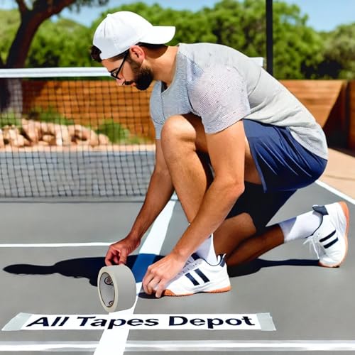 ALL TAPES DEPOT Blue Vinyl Pinstriping Tape, 1 inch x 36 Yards Pack of 1 roll– Ideal for Pickleball Court Lines, Floor Marking, Crafts, Boats, Vehicles, and More