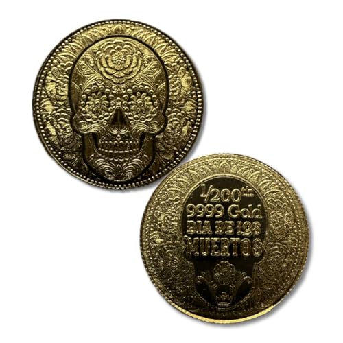 1/200 oz .9999 Fine Gold – Day of The Dead Rose Skull Design (Sealed in Capsule)