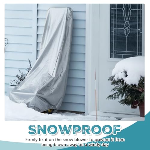 Datanly Extra Large Electric Cordless Snow Shovel Cover Fits 10-16 Inch, 210d Snowblower Cover, Waterproof, Heavy Duty, Indoor, Outdoor, Fit Most Electric Cordless Snow Shovel, 74 x 25 x 39 Inch