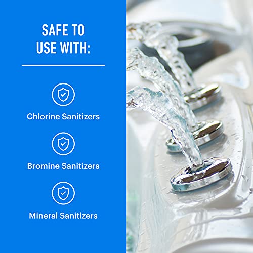 Essential Values Hot Tub Foam Eliminator - 2 Pack Pool & Spa Defoamer (32oz/ Bottles) - Eliminate Foam Without Harsh Hot Tub Chemicals - Safe Silicone AntiFoam