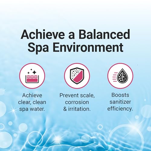 Bio Ouster Hot Tub Water Balancing Kit – Spa pH Up, pH Down, Alkalinity Increaser, Calcium Hardness Increaser & Test Strips – Spa Chemicals Starter Kit for Inflatable & Acrylic Hot Tubs – Made in USA