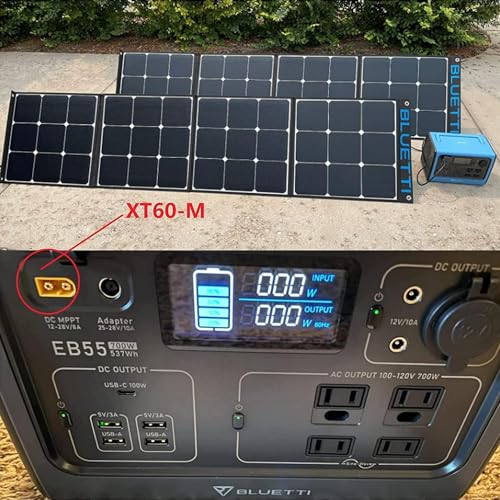 CASIMY XT60 Extension Charging Cable DC Car Charger to Car Cigarette Lighter Plug Compatible with EF ECOFLOW Delta River Bluetti EB55 Anker 757 767 Portable Power Station Solar Generator DC Adapter